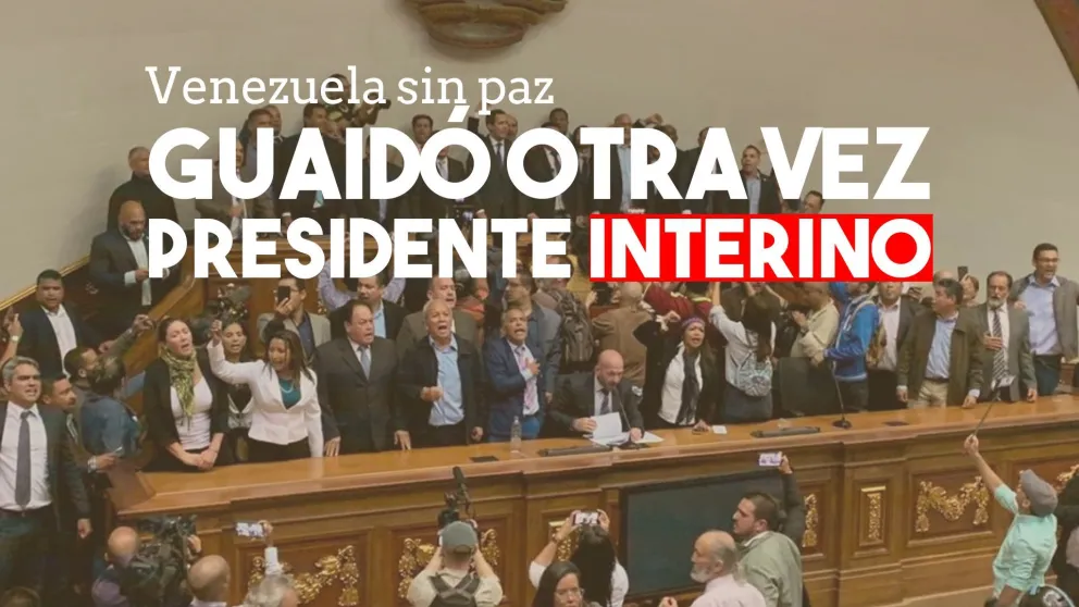 Guidó recuperó el parlamento tras romper el bloqueo de Maduro