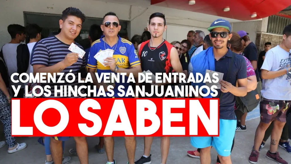 Antes de que comenzara la venta de entradas, ya había cientos de sanjuaninos esperando