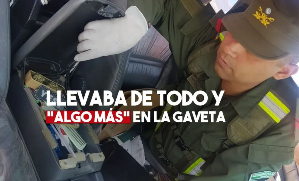 Lo pararon en un control y le hallaron droga en la gaveta