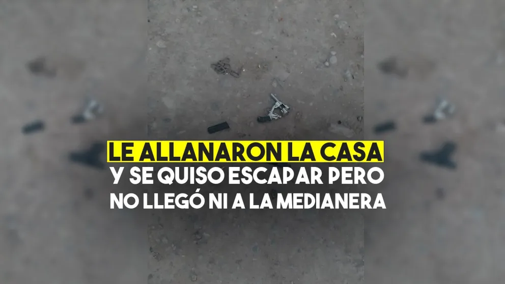 Le allanaron la casa y se quiso escapar pero no pudo