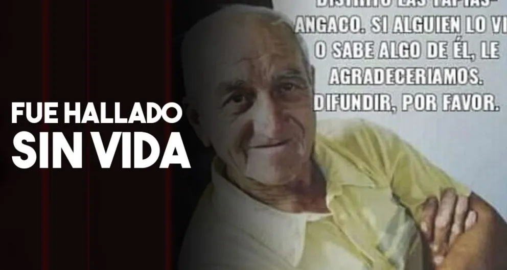 Hallaron sin vida al abuelo perdido en Angaco