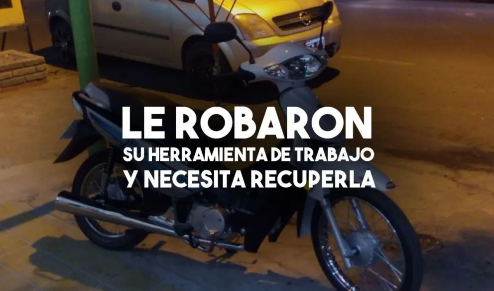 En pleno centro y en hora pico le robaron la moto, su herramienta de trabajo