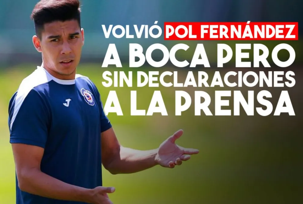 Llegó Pol Fernández a Boca y no quiso hablar con la prensa