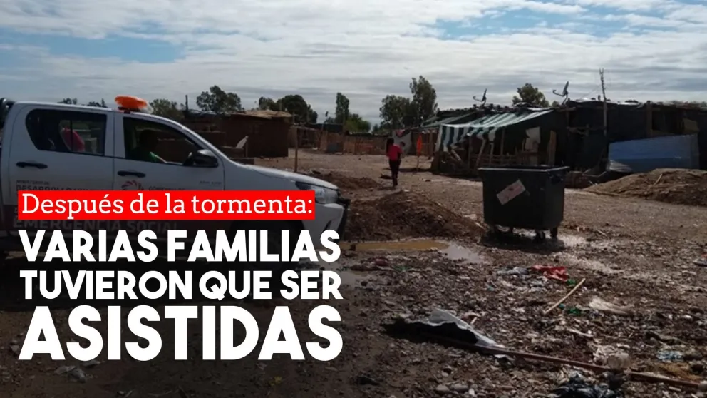 Desarrollo Humano asistió a varias familias por la tormenta