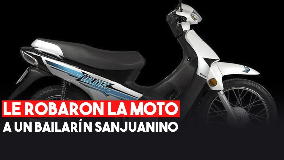 Le robaron la moto a un conocido bailarín sanjuanino y piden ayuda para recuperarla