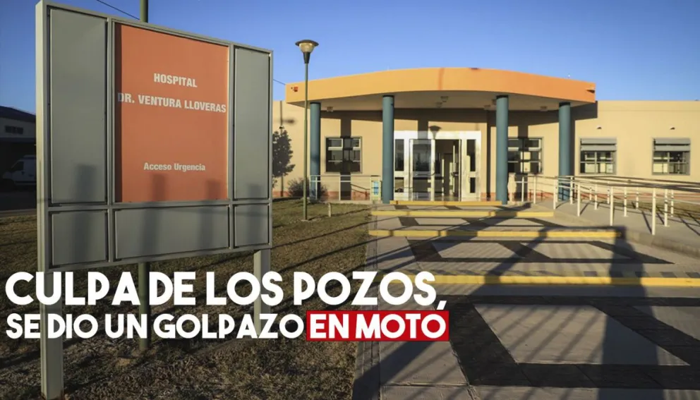 Un motociclista herido en un fuerte accidente en Sarmiento