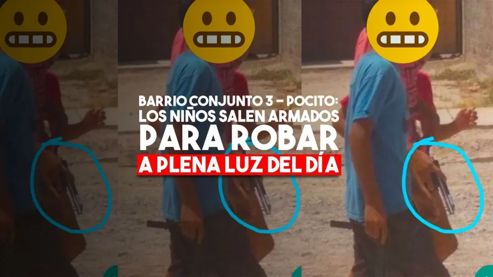 A plena luz del día, niños salen armados a robar en un barrio de Pocito