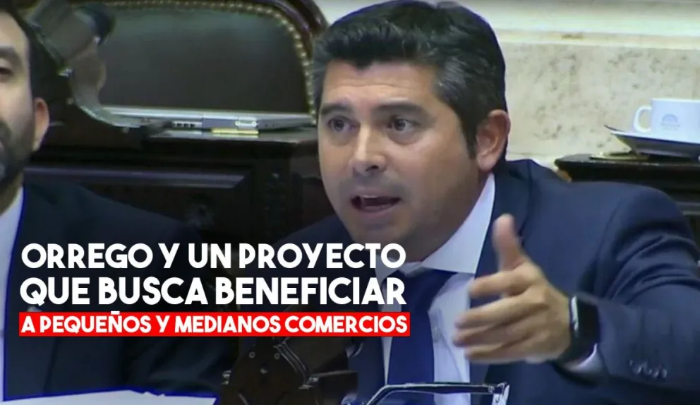 Orrego presentó un proyecto que busca beneficiar a pequeños y medianos comercios