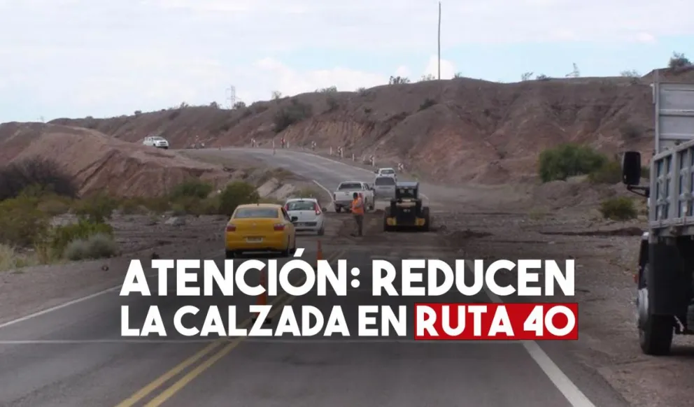 Atención: este jueves solo habrá media calzada en Ruta 40
