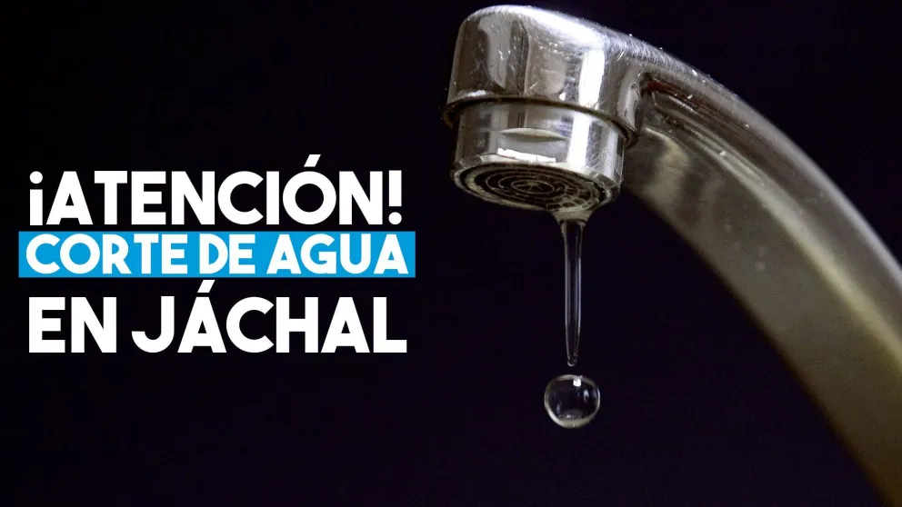 Este jueves, algunas zonas de Jáchal no tendrán agua potable
