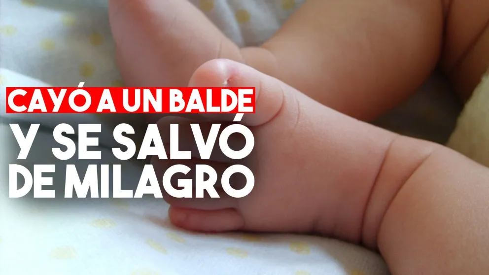 Una bebé cayó a un balde y tuvo principios de ahogamiento