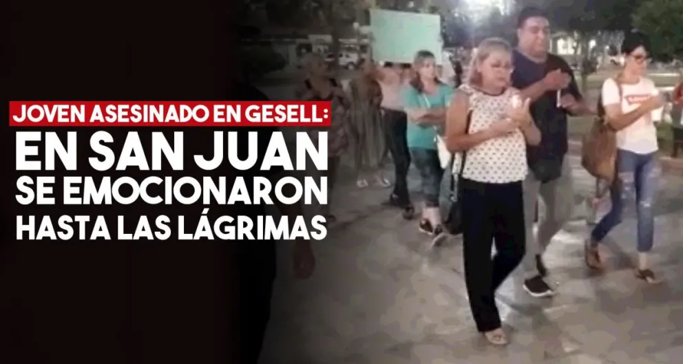 Con un emocionante pedido de justicia, en San Juan marcharon por el joven asesinado en Gesell