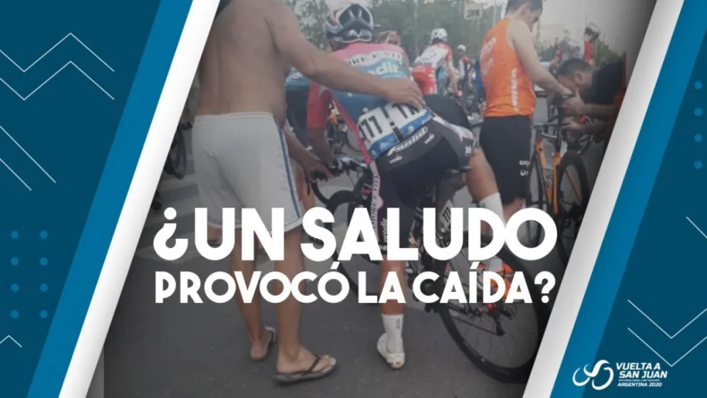 Caída antes de la llegada: hubo alrededor de 30 ciclistas involucrados