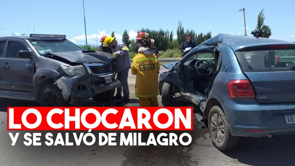 Un fuerte choque dejó a un hombre en grave estado de salud