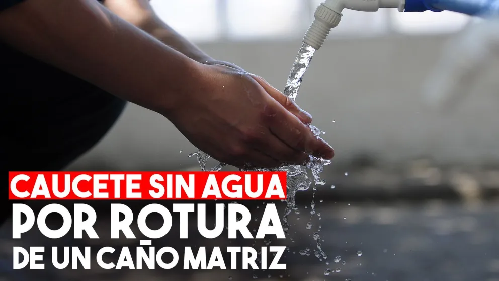 Caucete estará sin agua potable por la rotura de un caño matriz