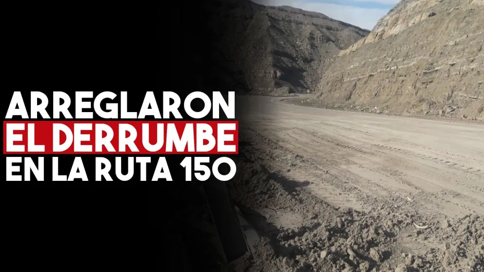 Luego del derrumbe, la circulación por Ruta 150 quedó restablecida