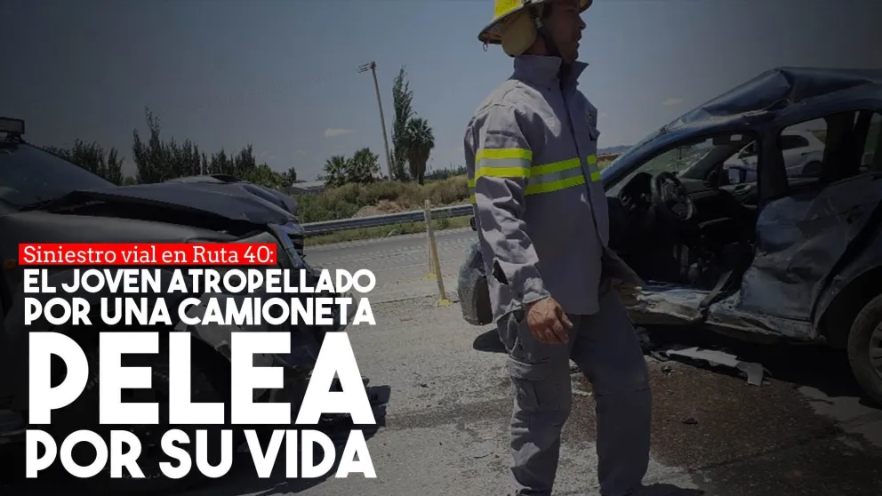 Piden oraciones por el joven embestido por una camioneta en Ruta 40
