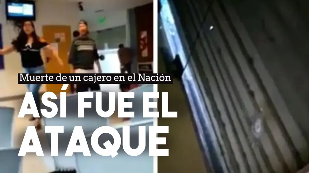 Se conoció el video del momento del ataque al cajero que mataron en el banco
