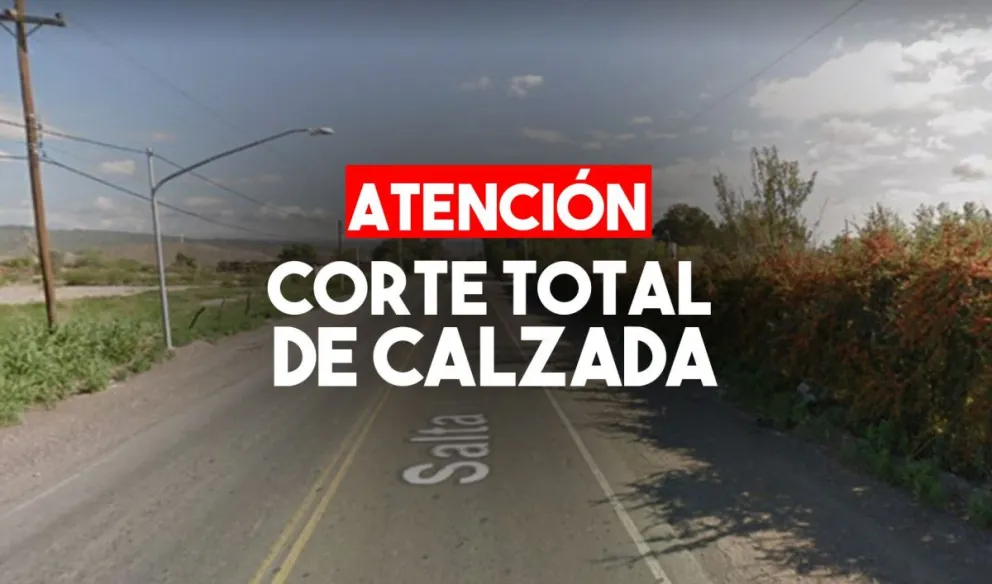 Hasta el 20 de febrero corte total de calzada en calle Salta