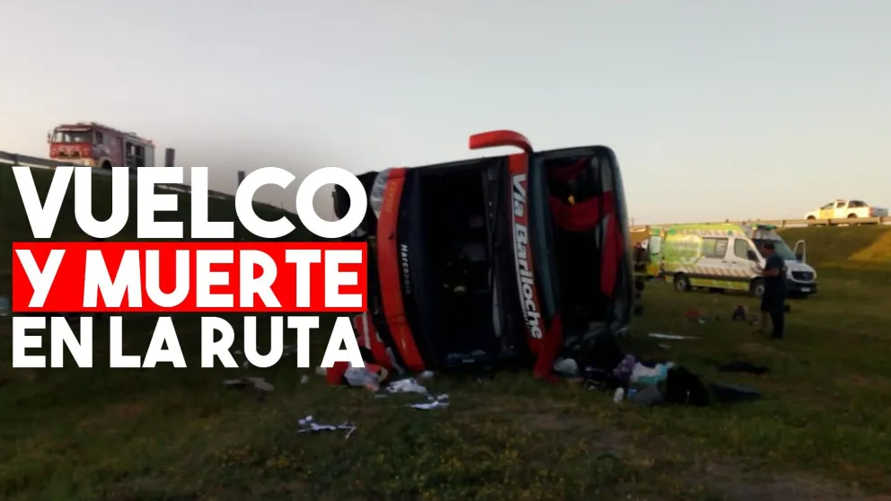 Dos personas murieron y hay al menos 13 heridos al volcar un micro en la Ruta 2