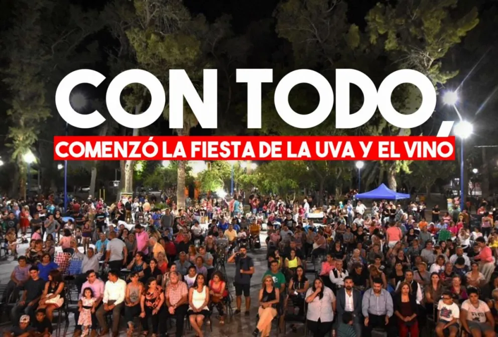 Con un gran marco de público, inauguraron la Fiesta de la Uva y el Vino