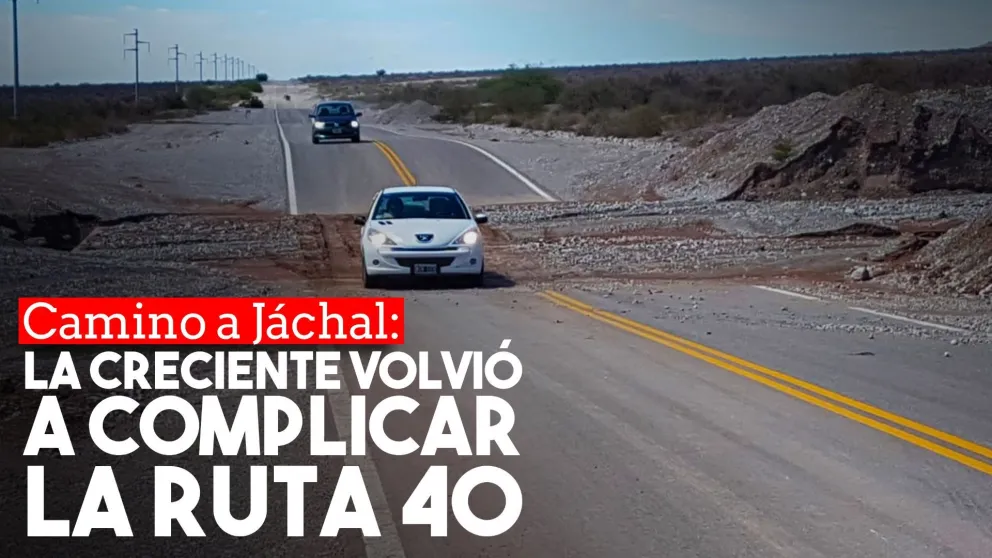 La creciente volvió a complicar el tránsito en la Ruta 40