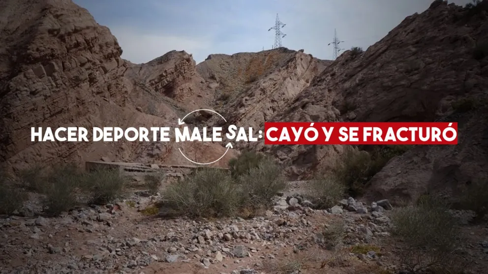 Hacía deporte en el Castillito, se cayó y se quebró