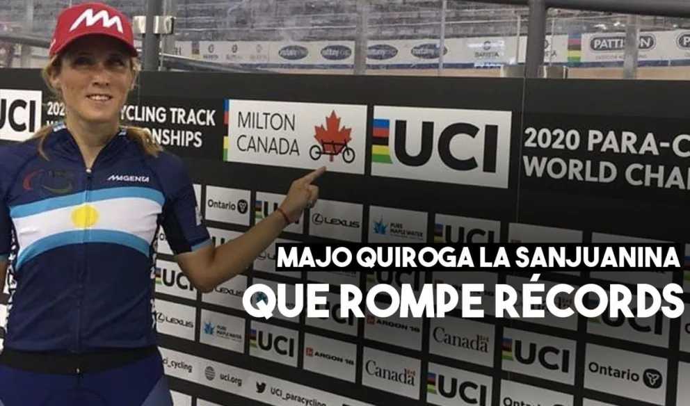 Majo Quiroga llegó a San Juan tras batir tres récords argentinos durante el Mundial
