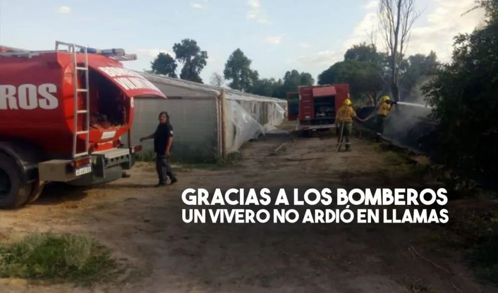 Albardón: una finca ardió en llamas y el fuego amenazó a un vivero