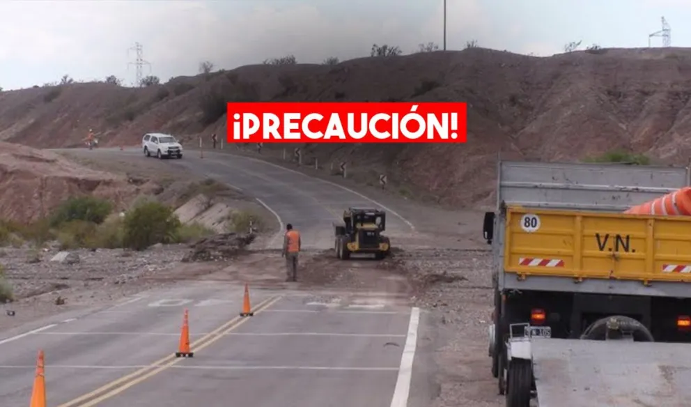 Piden circular con precaución en un tramo de la Ruta 40 camino a Jáchal