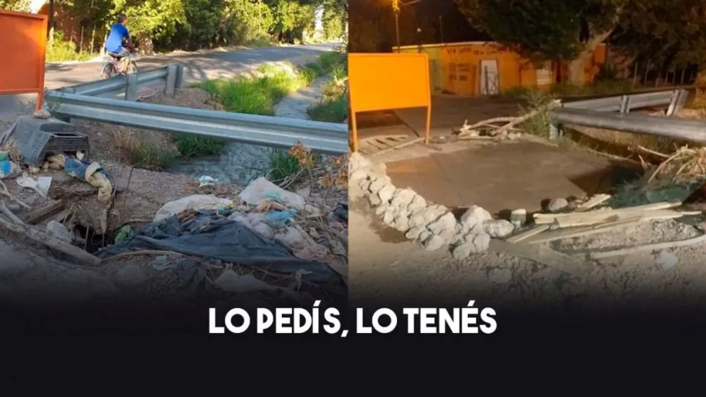 Reclamaban por un gran pozo en la calle y les brindaron una solución
