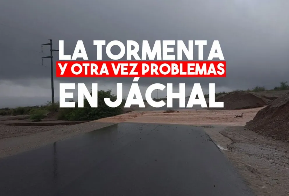 Otra vez, la tormenta provocó problemas en la Ruta 40 camino a Jáchal