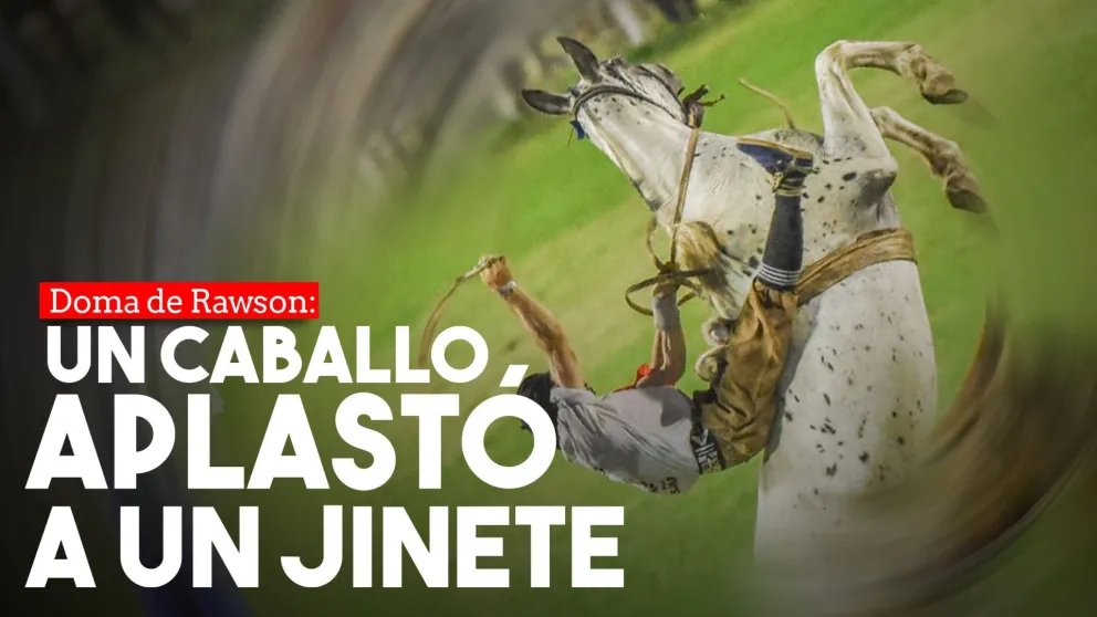 Un jinete terminó fracturado porque el caballo lo aplastó