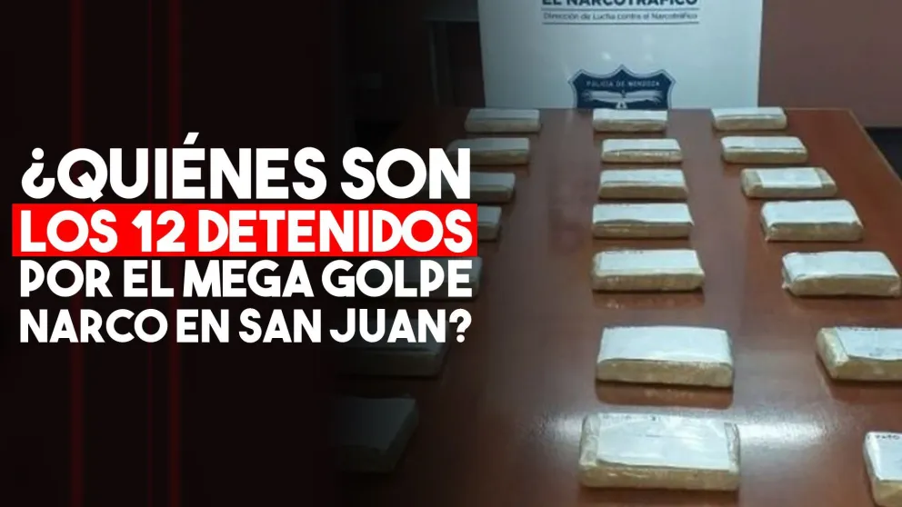Los 12 detenidos por el secuestro de droga más grande en la provincia de San Juan