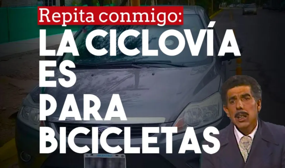 Multarán a quienes estacionen en la ciclovía
