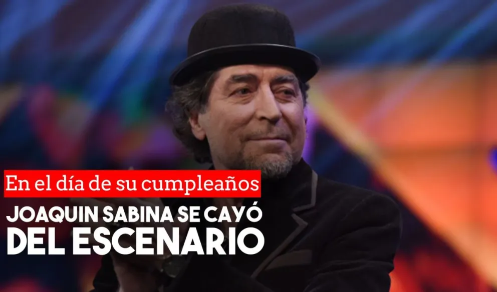 En pleno show Joaquín Sabina se cayó del escenario y fue retirado en camilla