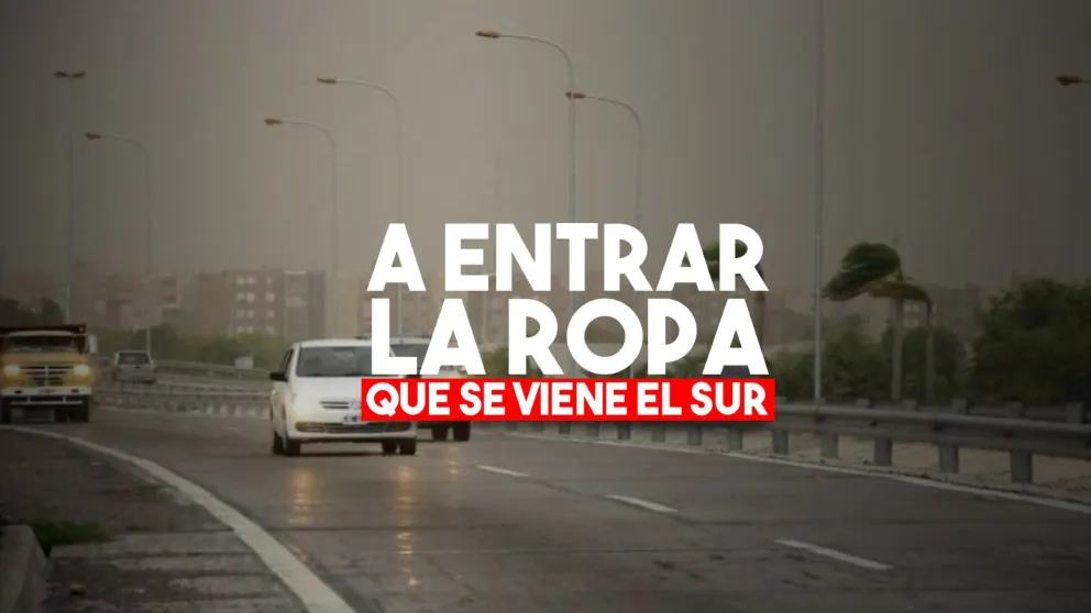 Emitieron alerta por la llegada del viento sur