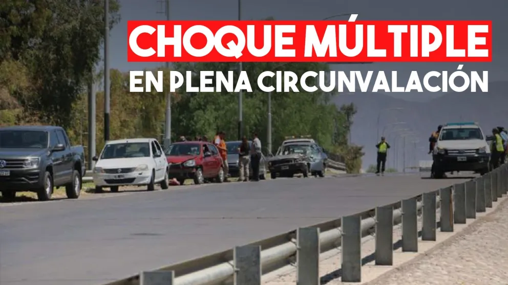 Seis autos involucrados en un choque múltiple en plena Circunvalación