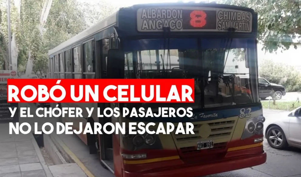 Robó un teléfono en un colectivo y no lo dejaron escapar