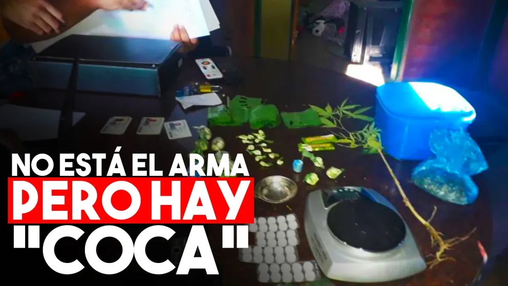 Buscaban un arma extraviada, encontraron cocaína