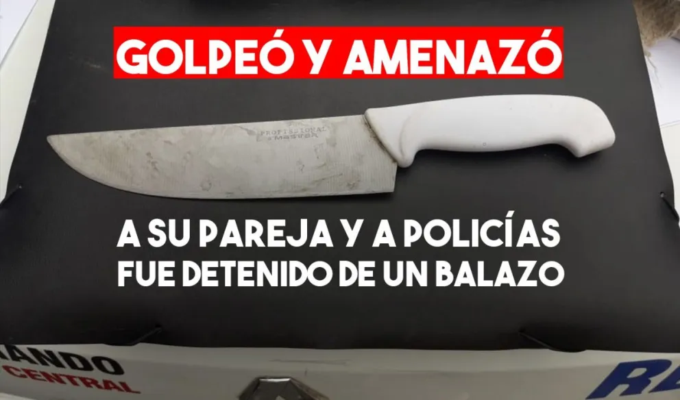Con un cuchillo amenazó frente a sus hijos a su mujer y a la policía