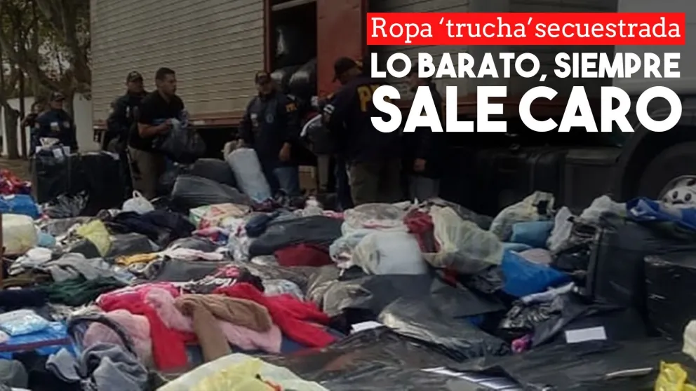 Detienen en San Luis dos camiones con ropa de La Salada que venía a San Juan