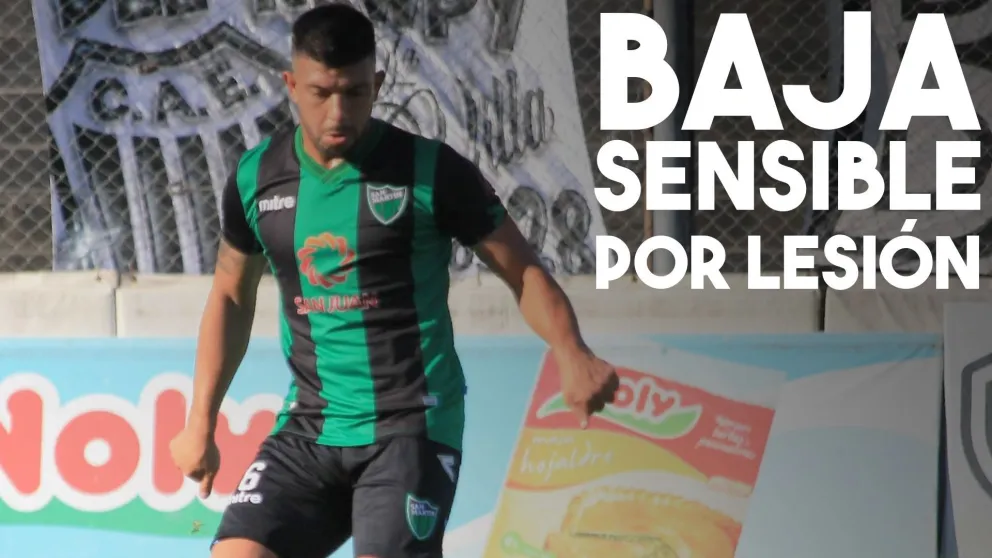 San Martín tendrá una baja sensible por rotura de ligamentos