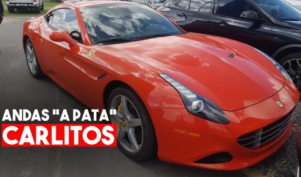 Tevez fue al entrenamiento en una Ferrari impresionante