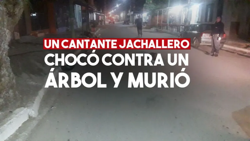Un cantante jachallero se mató al chocar contra un árbol