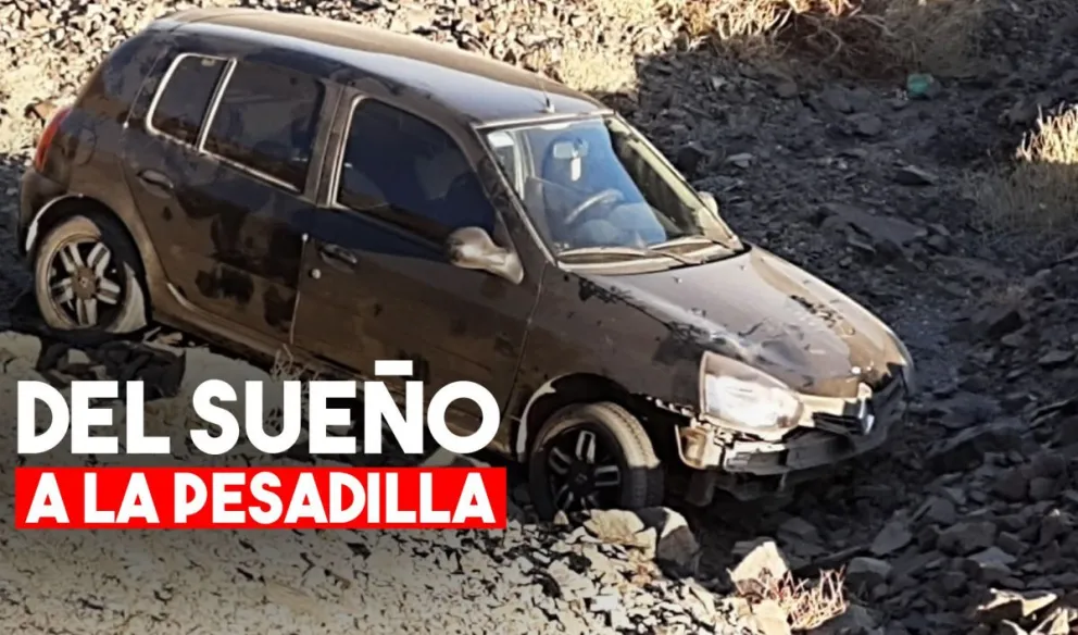Se durmieron, desbarrancaron y se salvaron de milagro