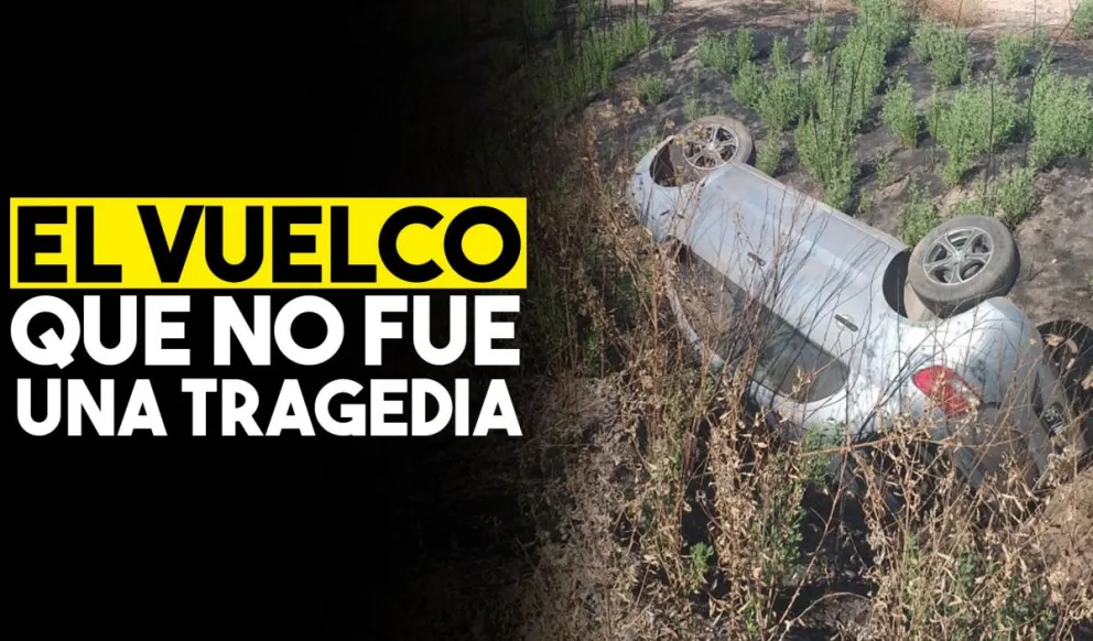 Dos personas se salvaron de milagro en un vuelco