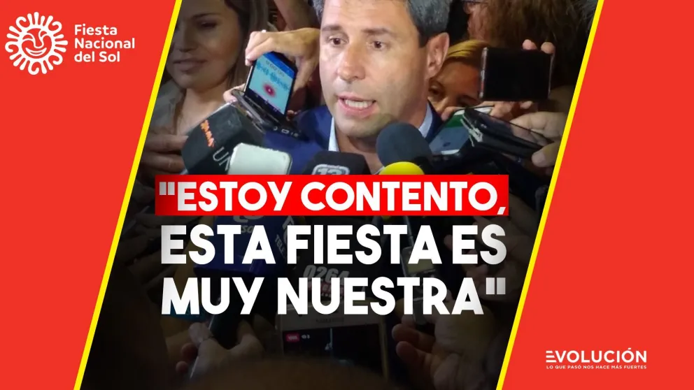 Uñac llegó junto a Rodríguez Saá: "Esta fiesta es muy nuestra"