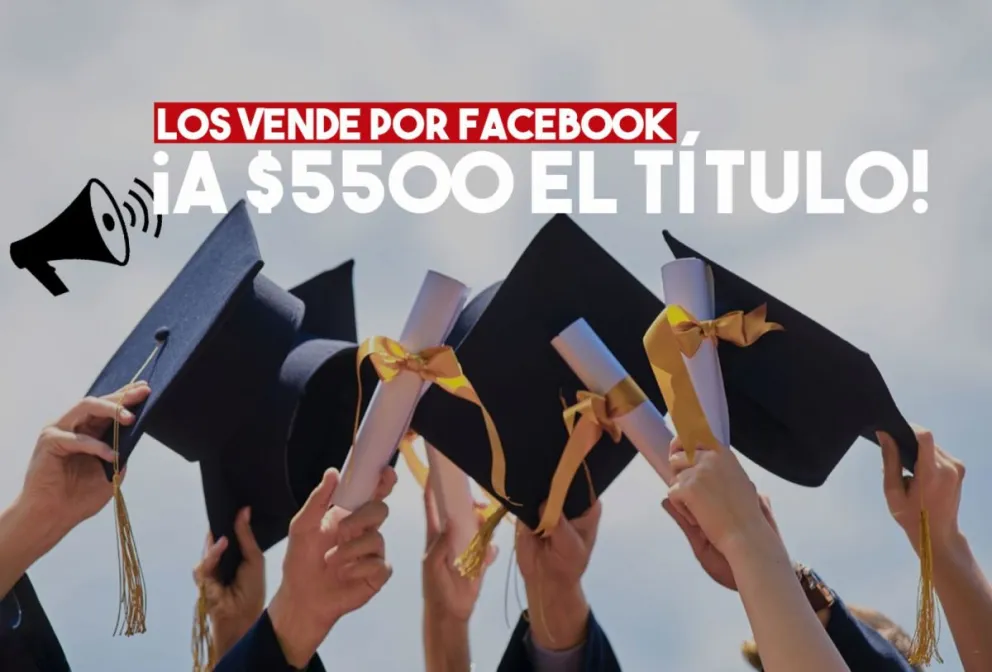 Vende títulos por Facebook y desde el instituto educativo lo denunciaron