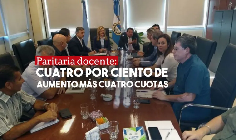 Paritaria docente: Gobierno ofreció un 4% de aumento más cuatro cuotas de $1210